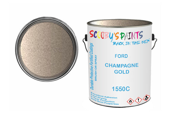 Mixed Paint For Ford Sierra, Champagne Gold, Code: 1550C, Brown