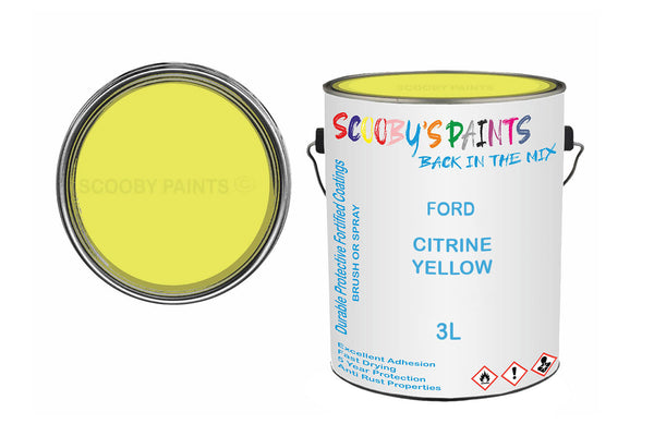 Mixed Paint For Ford Mondeo, Citrine Yellow, Code: 3L, Yellow