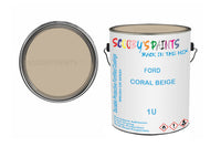 Mixed Paint For Ford Sierra, Coral Beige, Code: 1U, Beige