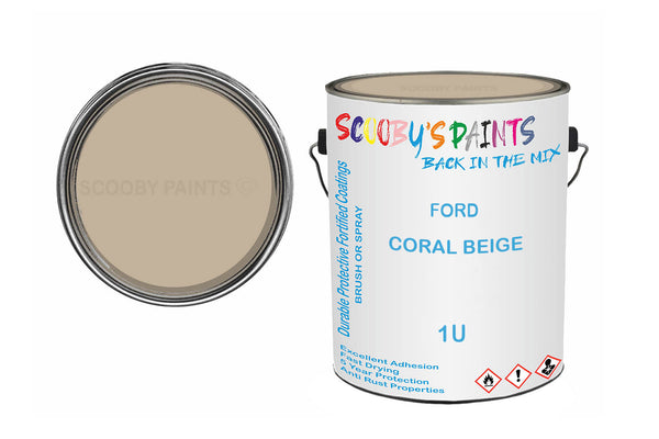 Mixed Paint For Ford Taunus, Coral Beige, Code: 1U, Beige
