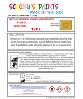 Ford Escort II Code: T/FL Ford Automotive Paint Tinned Automotive Paint Sprayable Auto Paint Brushable Car Paint Versatile Ford Paint