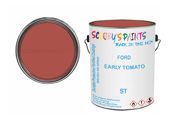 Mixed Paint For Ford Fiesta, Early Tomato, Code: St, Red