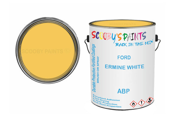 Mixed Paint For Ford Transit Mark Iv, Ermine White, Code: Abp, White
