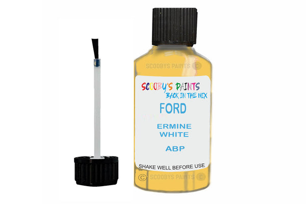 Mixed Paint For Ford Transit Mark Iv, Ermine White, Touch Up, Abp