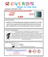 Ford Escort Mark II Code: 5ZP Ford Automotive Paint Tinned Automotive Paint Sprayable Auto Paint Brushable Car Paint Versatile Ford Paint