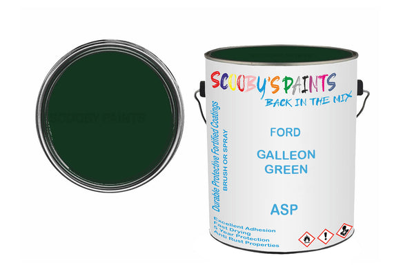 Mixed Paint For Ford Transit Mark Ii, Galleon Green, Code: Asp, Green