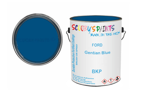 Mixed Paint For Ford Transit Mark Iii, Gentian Blue, Code: Bkp, Blue