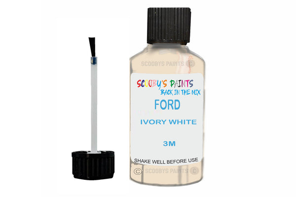 Mixed Paint For Ford Escort, Ivory White, Touch Up, 3M