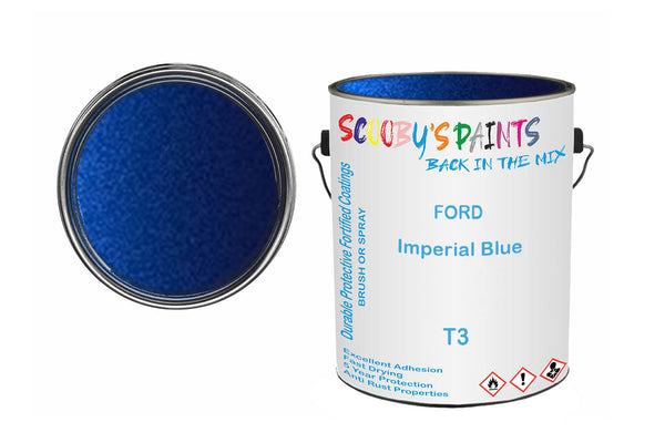 Mixed Paint For Ford Ka, Imperial Blue, Code: T3, Blue