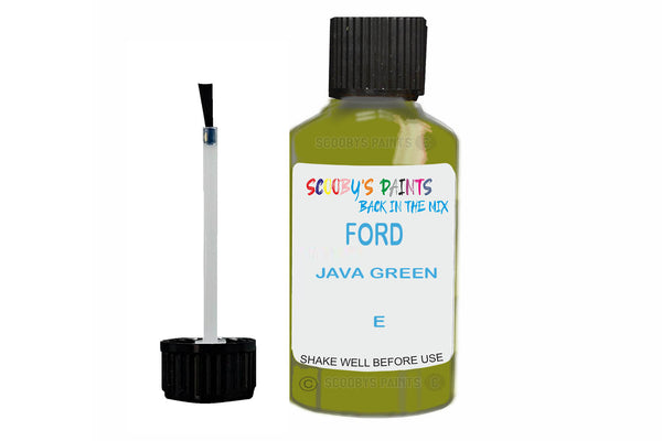 Mixed Paint For Ford Orion, Java Green, Touch Up, E