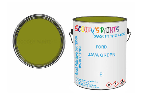 Mixed Paint For Ford Escort Van, Java Green, Code: E, Green