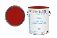 Mixed Paint For Ford Taunus, Lipstick (Venetian) Red, Code: Jm, Red