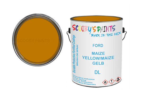 Mixed Paint For Ford Focus, Maize Yellow/Maize Gelb, Code: Dl, Yellow