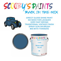 Ford Escort MARITIME BLUE Tin Can Automotive Paint - Suitable for Spraying or Brushing - Premium Finish for Your Vehicle