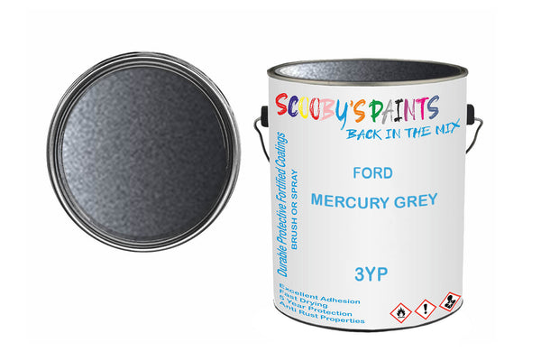 Mixed Paint For Ford Granada, Mercury Grey, Code: 3Yp, Grey