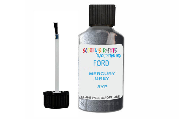 Mixed Paint For Ford Fiesta, Mercury Grey, Touch Up, 3Yp