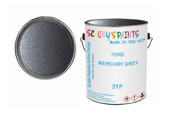 Mixed Paint For Ford Escort Mark Iv, Mercury Grey, Code: 3Yp, Grey