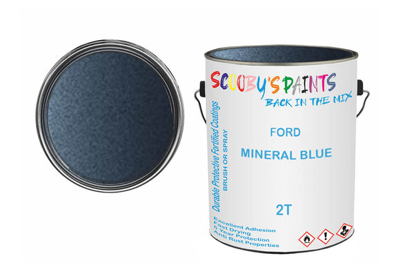 Mixed Paint For Ford Granada, Mineral Blue, Code: 2T, Blue