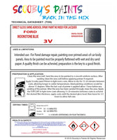 Ford Escort Cabrio Code: 3V Ford Automotive Paint Tinned Automotive Paint Sprayable Auto Paint Brushable Car Paint Versatile Ford Paint