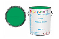 Mixed Paint For Ford Escort Ii, Modena Green, Code: M/Fs, Green