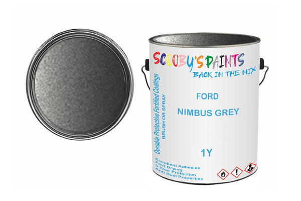 Mixed Paint For Ford Cabrio, Nimbus Grey, Code: 1Y, Grey