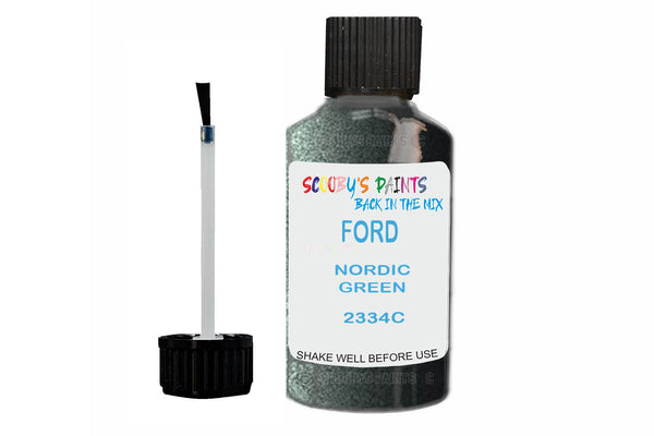 Mixed Paint For Ford Escort Mark Iv, Nordic Green, Touch Up, 2334C