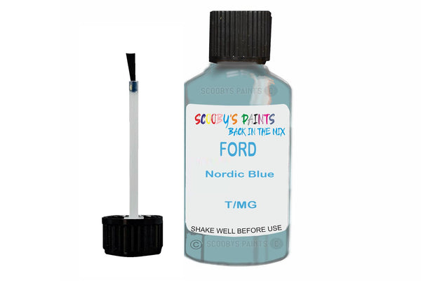 Mixed Paint For Ford Escort, Nordic Blue, Touch Up, T/Mg