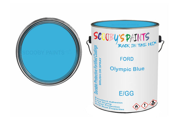 Mixed Paint For Ford Escort Iii, Olympic Blue, Code: E/Gg, Blue