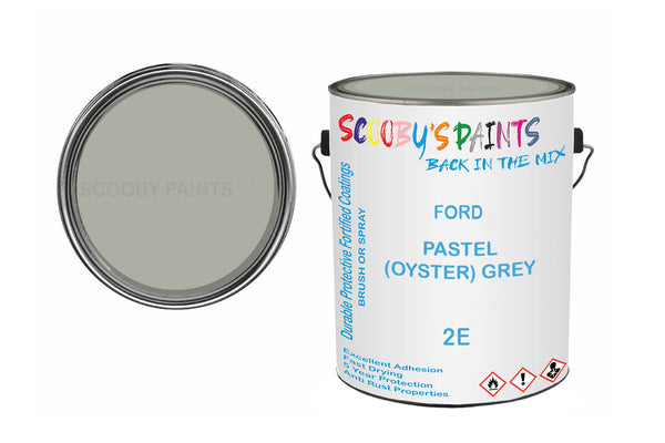 Mixed Paint For Ford Sierra, Pastel (Oyster) Grey, Code: 2E, Grey