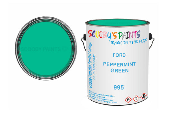 Mixed Paint For Ford Transit Mark Iv, Peppermint Green, Code: 995, Green