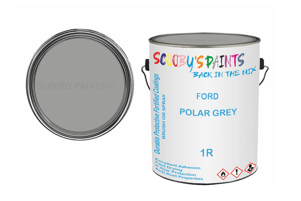 Mixed Paint For Ford Transit Mark Iv, Polar Grey, Code: 1R, Grey