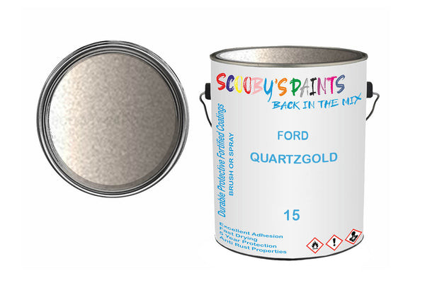 Mixed Paint For Ford Sierra, Quartzgold, Code: 15, Brown