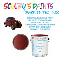 Ford Transit Van REGENCY RED Tin Can Automotive Paint - Suitable for Spraying or Brushing - Premium Finish for Your Vehicle