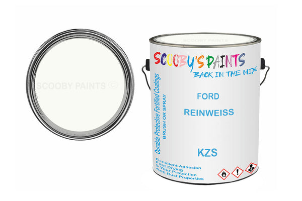 Mixed Paint For Ford Galaxy, Reinweiss, Code: Kzs, White