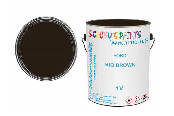 Mixed Paint For Ford Taunus, Rio Brown, Code: 1V, Brown