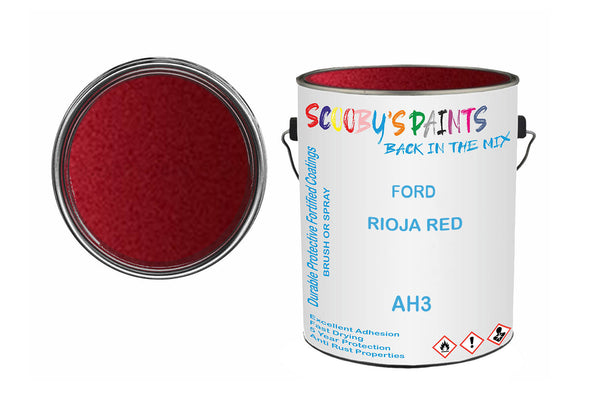 Mixed Paint For Ford Maverick, Rioja Red, Code: Ah3, Red