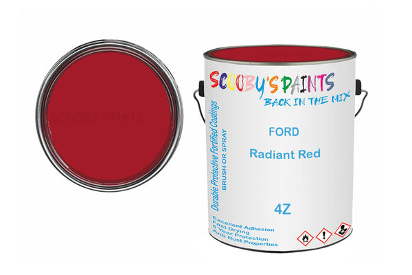 Mixed Paint For Ford Galaxy, Radiant Red, Code: 4Z, Red
