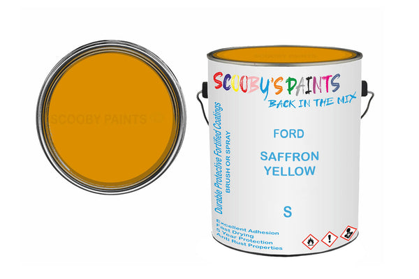 Mixed Paint For Ford Escort Mark Iv, Saffron Yellow, Code: S, Brown-Beige-Gold