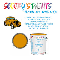 Ford Escort SAFFRON YELLOW Tin Can Automotive Paint - Suitable for Spraying or Brushing - Premium Finish for Your Vehicle