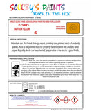 High-Quality Ford SAFFRON YELLOW  Code: S Aerosol Spray Paint For Classic Scorpio - Restore your vintage ford with aerosol spray paint