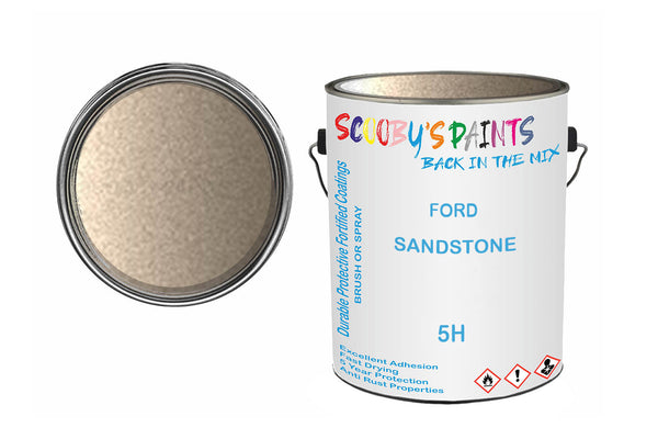 Mixed Paint For Ford Escort Mark Iv, Sandstone, Code: 5H, Beige