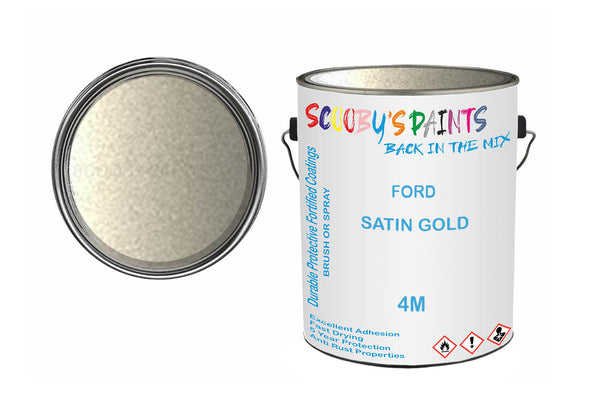 Mixed Paint For Ford Scorpio, Satin Gold, Code: 4M, Yellow