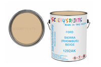 Mixed Paint For Ford Transit Van, Sierra (Rhombus) Beige, Code: 1292Ak, Beige