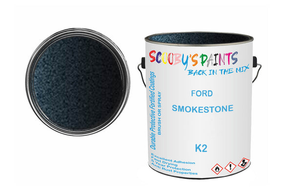 Mixed Paint For Ford Escort Mark Ii, Smokestone, Code: K2, Blue