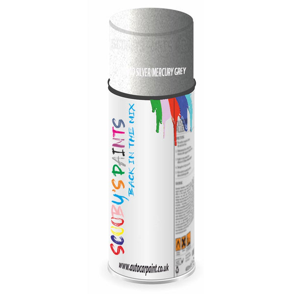 Mixed Paint For Ford Cabrio Strato Silver/Mercury Grey Aerosol Spray J9