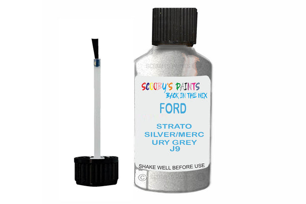 Mixed Paint For Ford Escort, Strato Silver/Mercury Grey, Touch Up, J9