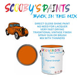 Ford Escort Signal Orange Tin Can Automotive Paint - Suitable for Spraying or Brushing - Premium Finish for Your Vehicle