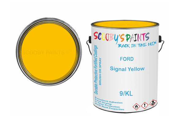 Mixed Paint For Ford Escort Iii, Signal Yellow, Code: 9/Kl, Yellow
