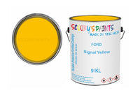 Mixed Paint For Ford Escort, Signal Yellow, Code: 9/Kl, Yellow