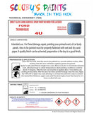 High-Quality Ford TASMAN BLUE  Code: 4U Aerosol Spray Paint For Classic Escort Mark IV - Restore your vintage ford with aerosol spray paint